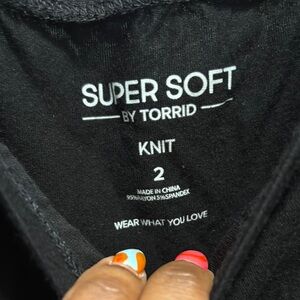 Torrid Super Soft Black Culotte Jumpsuit